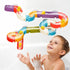 Duck Slide Bath Toys for Kids Ages 4-8, Wall Track Building Set for 3+ Year Olds, Fun DIY Kit for Bathtub