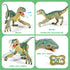 VERTOY Remote Control Dinosaur Toy - Walking Velociraptor with Light and Sound for Kids 3-12