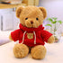 11.8 Inches Teddy Bear Stuffed Animals, Soft Plush Cute Doll with Hoodie for Boys & Girls (Red)