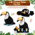 5 14 Inch Mommy 4 Tummy HyDren Pcs Stuffed Animal Black Bird Stuffed Animal Large Realistic Bird with Small Plushies