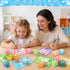 24 6 Valentines Day Cards for Kids School, Pcs Ice Cube Shaped Squeeze Balls with Cards, Stress Relief Fidget Toys
