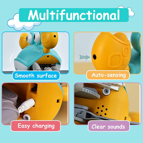 Baby Toys Crawling Crab - Infant Tummy Time Light-up Musical Toys for 0-12 Months, Interactive Toddler Gifts