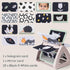 Taf Toys Black & White Rattling Spinning Book, High Contrast Newborn Baby Toy 0-6 6-12 Months with Mirror for Cognitive