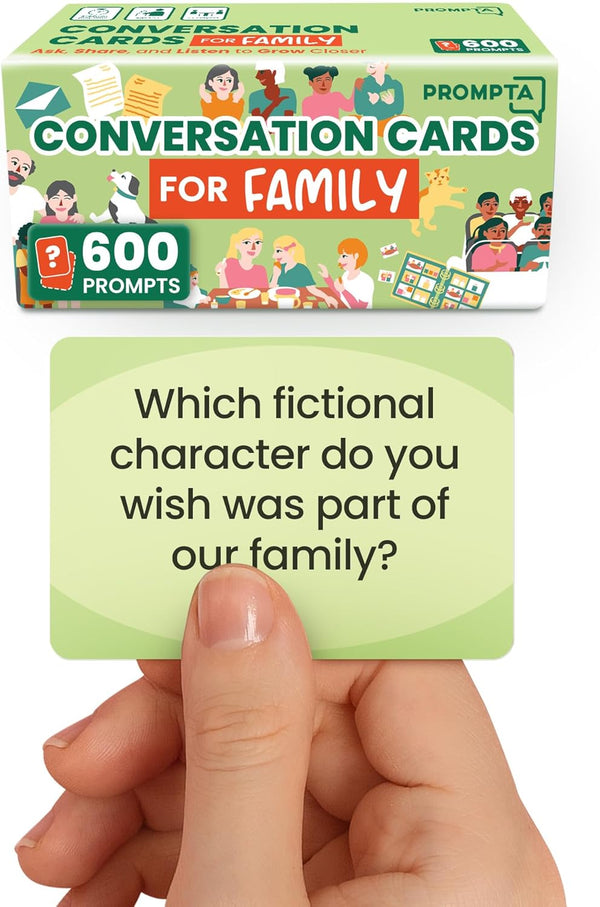 Prompta 600 Conversation Cards for Families Fun Family Game for Kids and