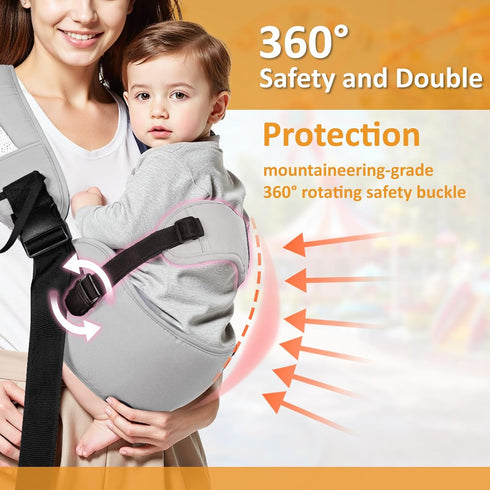 FUNITO 1555 lbs Toddler Carrier Sling for Newborn to Toddler, Ring Sling Baby Carrier with Breathable & Anti-Slip Seat