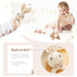 Wooden Baby Rattle 3 PCS Push Car Rattle Set, Crochet Rattle Ring Montessori Toy for Newborn Gifts