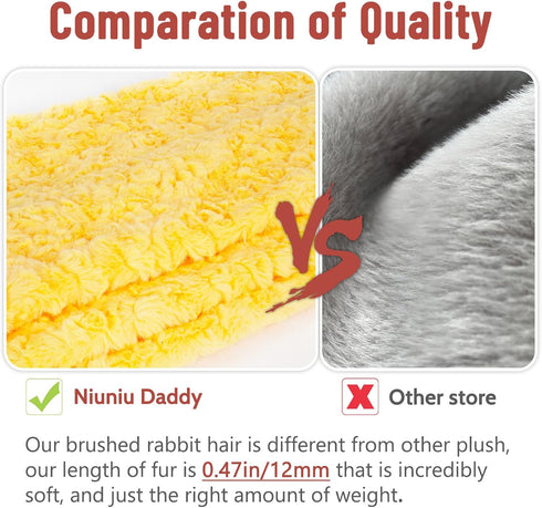 20" 3.3 Niuniu Daddy | Pound Weighted Duck Stuffed Animals for Adults Kids, Giant Weighted Yellow Duck Plush Toy