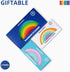 BLUE GINKGO Montessori Silicone Rainbow Stacker - 7 Layers Nesting Puzzle for Kids and Toddlers, Stacking Sensory Toys
