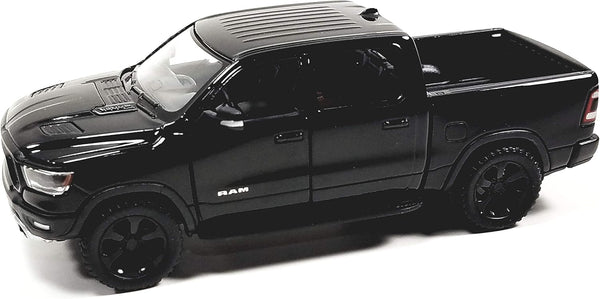 Compatible with Kinsmart Dodge Ram 2019 - Jet Black 1500 Pickup Truck, 1/46 O Scale Diecast Truck