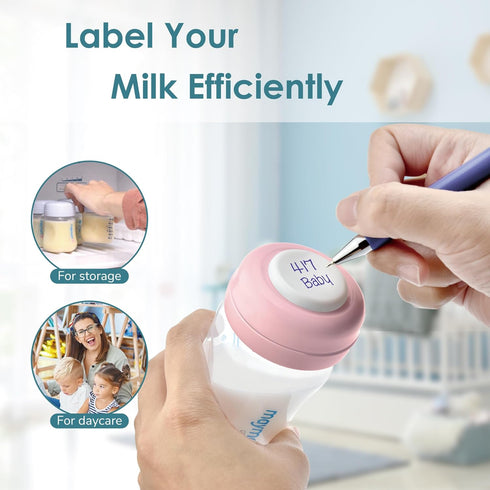 4pcs. Maymom Screw Lids Aka Travel Caps with Rewritable Sealing Disc Compatible with Avent, Maymom Wide Mouth Bottles;