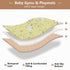 EtherSpher 50'' 50''alfombrilla Different Stars Baby Yellow White Soft Padded Baby Floor Play mat for Indoor Outdoor