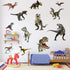 Kiddale 3D Watercolour Dinosaur Kids Wall Stickers, Peel and Stick Removable Wall Decals for Nursery Bedroom