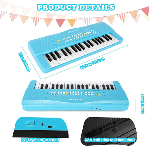 3 4 5 6 7 8 3+ Toy Piano Keyboard for Kids Upgrade Electric Pianos Toys for Year Old Girls Boys Beginners Keyboards