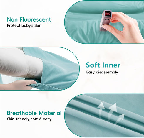 0-12 Baby Lounger for Newborn,Baby Play Mat Soft Cotton for Playtime & Sitting,Flat Babies Essentials Gifts Awake-Time