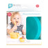 Bumkins Baby Bowl: Silicone Feeding Set with Suction, Spoon, and Lid for Baby Led Weaning, Blue Jelly