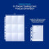 PERFORMORE 9-Pocket Trading Card Binder Sleeves, 3 Ring Binders, Plastic Top Loader Pages (25 Pack)