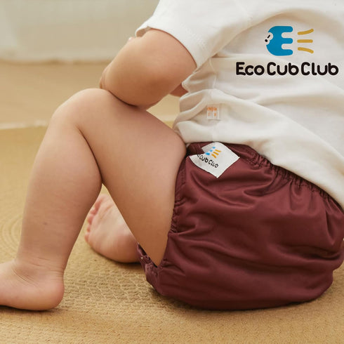 ECOCUBCLUB 6pcs Gussets Lining,12 2 Bags,Packed Chain-B-02-A Reusable Washable Cloth Diapers for Baby Shower,Leak-Proof
