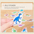 MIKNEKE 6 Pack 1-3 2-4 2 3 4 Jelly Reusable Sticker Books for Toddlers Years, Portable Travel Toys Sticker Activity