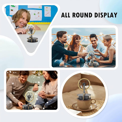 Enthusiasts-HZZ92 Low Temperature Stirling Engine Educational Toy with Precision Brass Aluminum Parts,Efficient