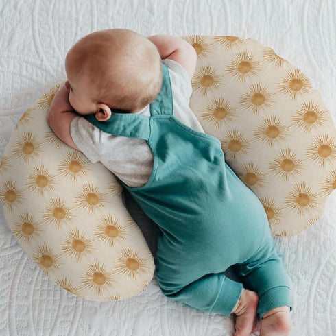 Vintage Golden Sun Baby Nursing Pillow Covers for Boy Girl Tribal Sun Totem Nursing Slipcovers for Breastfeeding