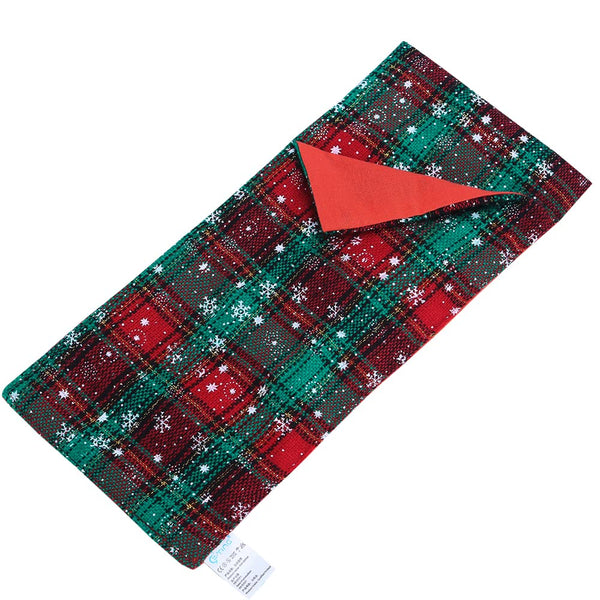 E-TING Sleeping Bag (Red-Green Plaid with Snowflakes) Christmas Accessory for Elf Doll