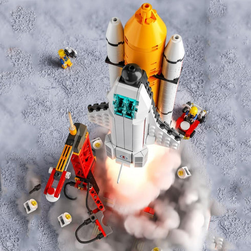 Vilbocr Space Shuttle Toy Building Blocks, 107Pcs Aerospace Kit for Boys 4+ Years, Compatible with Other Building Toys