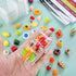 WEHOO 75Pcs Set Miniature Supermarket Food Lunch Box Dollhouse Kitchen Mini Takeaway Snacks Resin Fruit Crisper