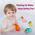 Light Up Bath Toys, 6 Packs Floating Dinosaur Bathtub Toys for Toddlers, No Hole Baby Bath Toys for Kids