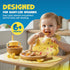 Set 8 Set Bamboo & Silicone Baby Feeding PCS | Baby Led Weaning Supplies Self Feeding | Divided Suction Plate Bowl Bib