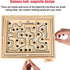Wooden Labyrinth Game - Marble Ball Tilt Maze Board Game, Table Balance Game and Toy for Kids and Adults