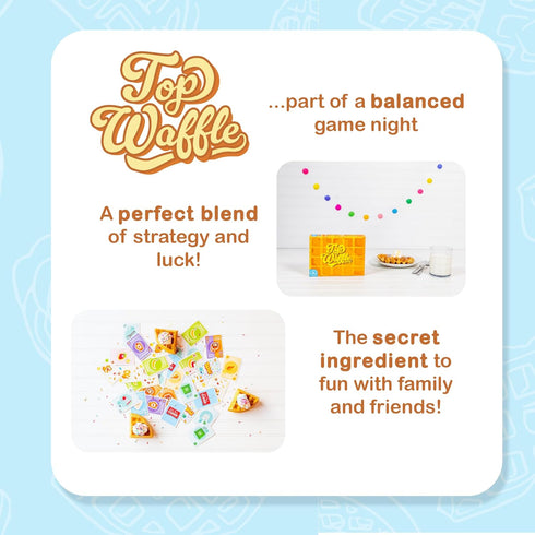Top Waffle Card Game - Delicious Game for Kids, Teens, Adults, and Family Game Night, Ages 7+, 2-6 Players