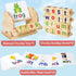 3 4 5 Montessori Learning and Educational Toys Gifts for Kids Years, Wooden Reading Blocks Toys, Preschool Kindergarten