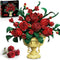 PLAXSOON Rose Flower Building Set, Mothers Day Botanicals Flowers Bouquet Building Block