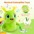 0-12 10 Tummy gogonova Baby Musical Caterpillar Toy Months, Washable Teething Rattle with Kids Songs, Infant Time Toy