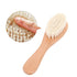 Set 2 2 ERINGOGO Beech Wood Comb and Woolen Brush for Newborns Scalp Care Grooming Kit with Combs and Brushes Sensitive