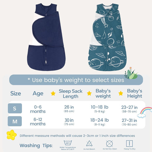 1.0 100% 0-6 ZIGJOY Sleep Sack Swaddle Tog Baby Wearable Blanket Cotton Baby Swaddle Blanket for Newborns Months