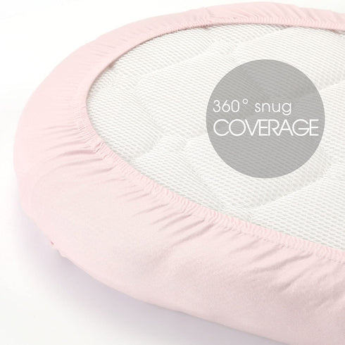 Set 2 Pack, GRSSDER Stretchy Ultra Soft Baby Fitted Bassinet Sheet Universal Cradle for Rectangle, Oval, or Hourglass
