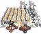 Toy Soldiers Medieval Plastic Knight Action Figure - Castle Playset with 250PCS Mini Ancient Soldiers Warriors