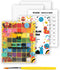 Grabie Mini Watercolor Set, 48 Colors with Brush, Paper Pad and Swatch