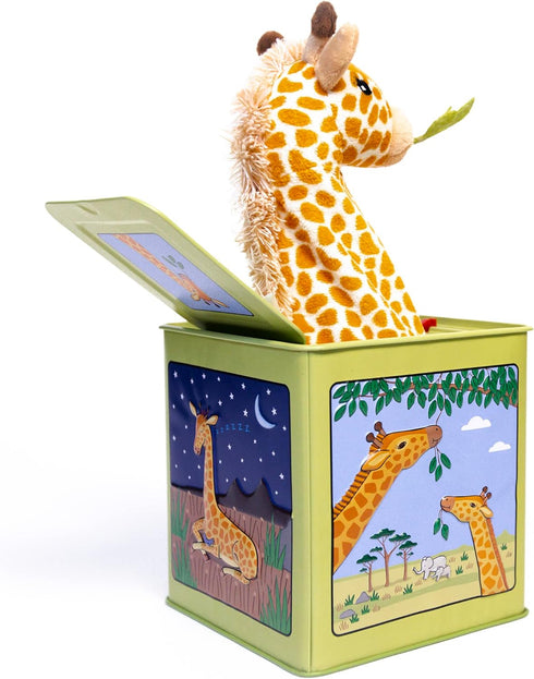Vintage Tin Toy Giraffe Jack in The Box, Jack Rabbit Creations Small Toy