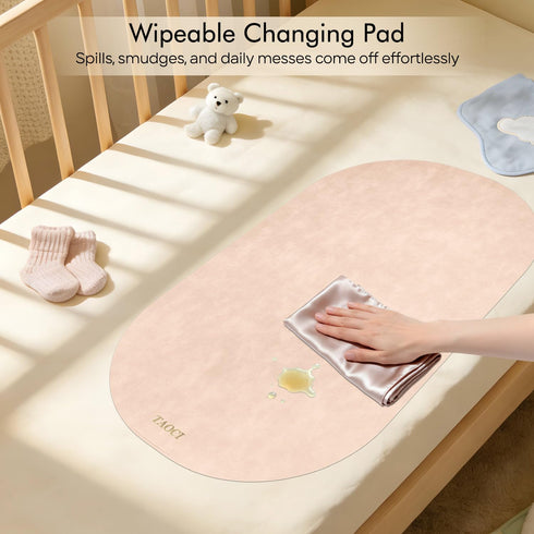 27.5 15.7 Diaper Changing Pad, Wipeable Portable Changing Pad, Baby Change Mat, Waterproof Vegan Leather Changing Pads
