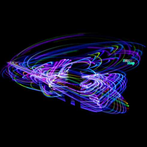 Light Up LED Hula Hoop, Hand Crafted in Michigan with Beautiful Auto Strobing Rainbow Lights