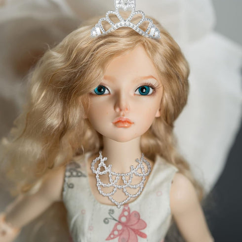Sumind Doll Accessories Jewelry Set 20 Pieces, Doll Necklace Crown Play Set, Includes 10 Necklaces & 10 Crowns for 11.5