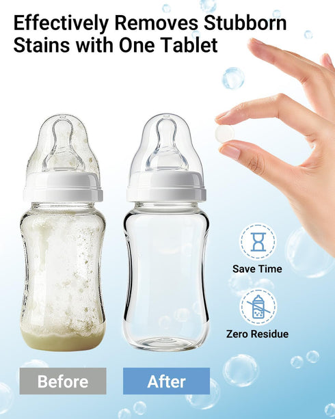 180 Count Bear Official Bottle Washer Tablets, - Detergent Tablets for Bear & All Brand Bottle Washers, Powerful Milk
