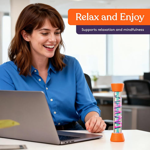1) Special Supplies Liquid Motion Bubbler Toy Cool Tubes Colorful Hourglass Timer with Droplet Movement, Bedroom