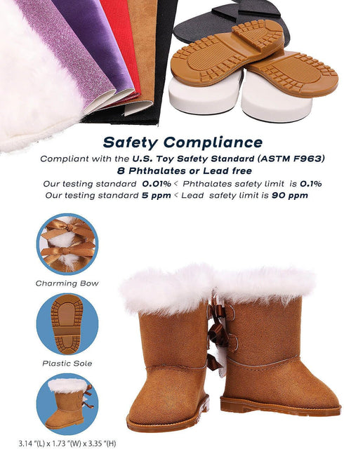 18 Inch Doll Shoes Set Compatible with American Doll, Snow Doll Boots, Canvas Sneakers, 7 Pairs with Gift Box