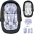 Baby Car Seat Head Support with Extra Headrest, Adjustable Infant Car Seat