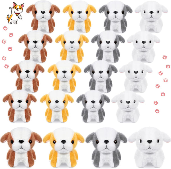 Sosation 20 Pcs Mini Plush Stuffed Puppy, Soft Plush Dog for Goodie Bag Fillers, Back to School Gift, Party Favor