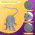 EORTA 3 Pcs Fake Mice Lifelike Halloween Rats Decorations, Plastic Vivid Mouse Cat Toys for Christmas, Party, Black,