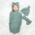 Reborn Baby Dolls Clothes Swaddle Blanket Set, 4 Pieces for 17-22 Inch Dolls, Girl Fake Baby